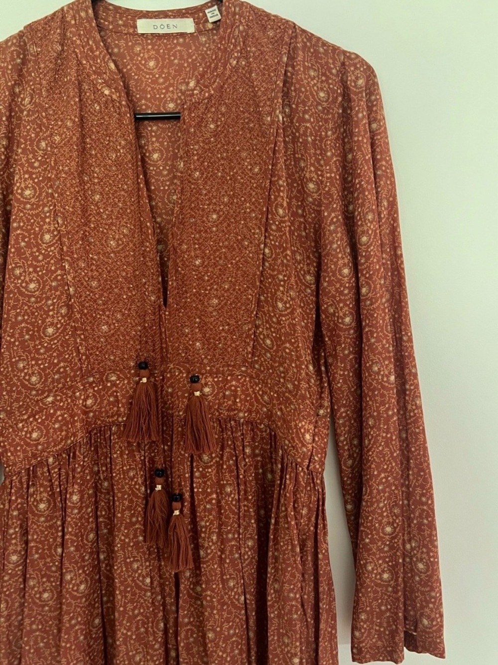 DOEN Anneli Dress Tamarillo Paisley Silk Blend Size XS - Excellent Condition - Picture 3 of 4